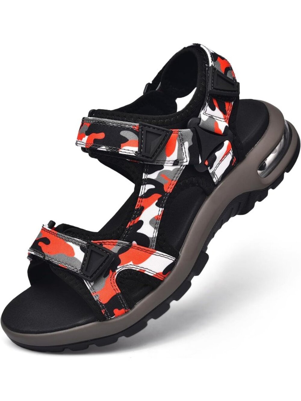 Men's Black 1 Athletic Sandals Open Toe Hiking Outdoor Non-slip Sandals Casual